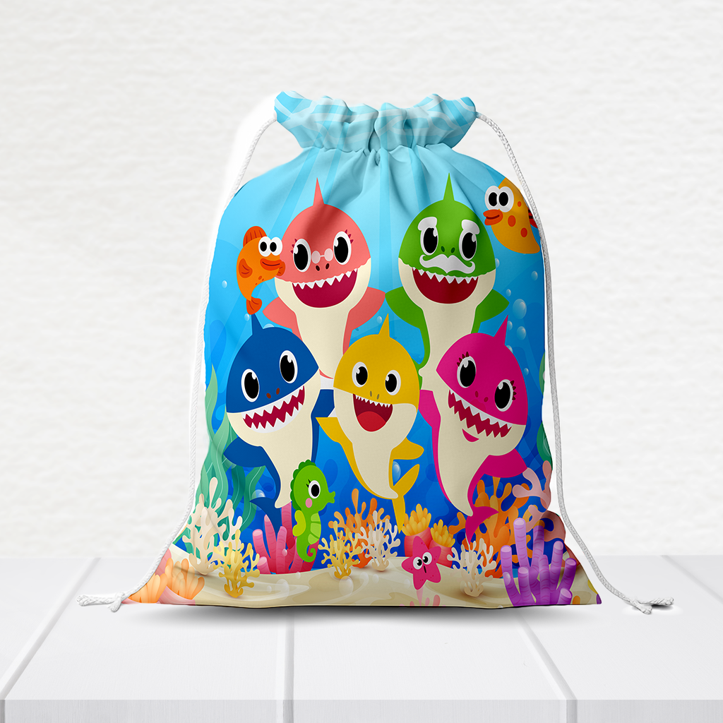Sacolinha Personalizada Baby Shark 20Cm X 15Cm