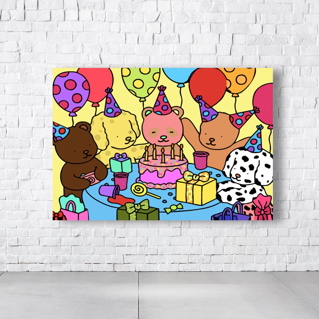 Painel Retangular Tema Bobbie Goods Em Tecido Oxford 100% Poliéster  PAINEL003