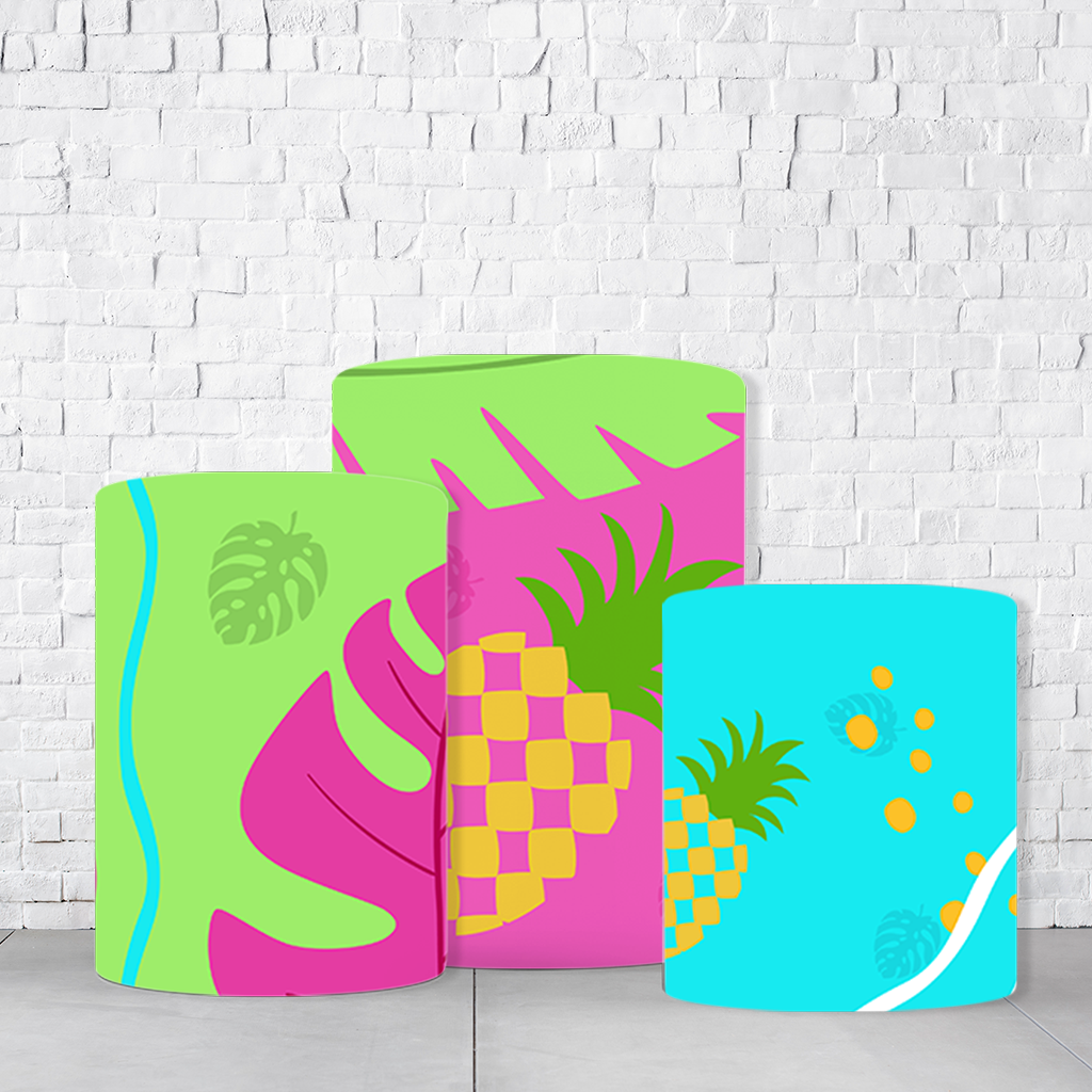 Trio de Cilindros Para Festas Minha Farofa Em Tecido Helanca C/Elástico