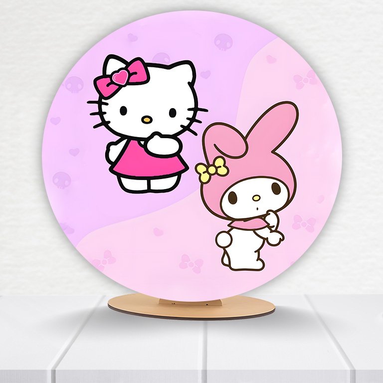 Painel Redondo 50x50 Hello Kitty - Imagem 14