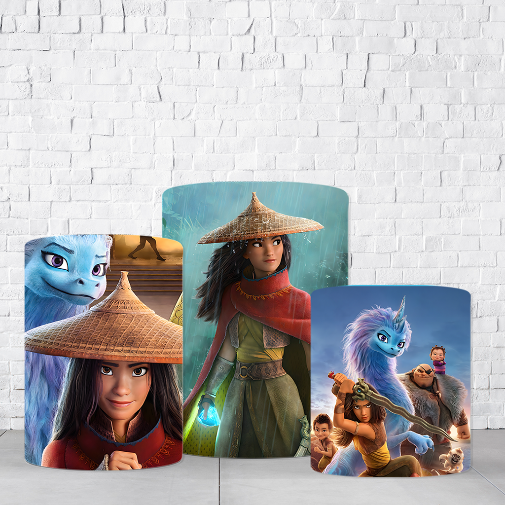 Trio de Cilindros Para Festas Raya Em Tecido Helanca C/Elástico