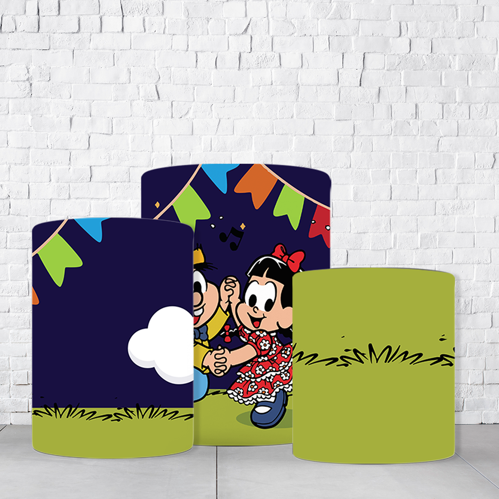 Trio de Cilindros Para Festas São João Em Tecido Helanca C/Elástico - Imagem 4