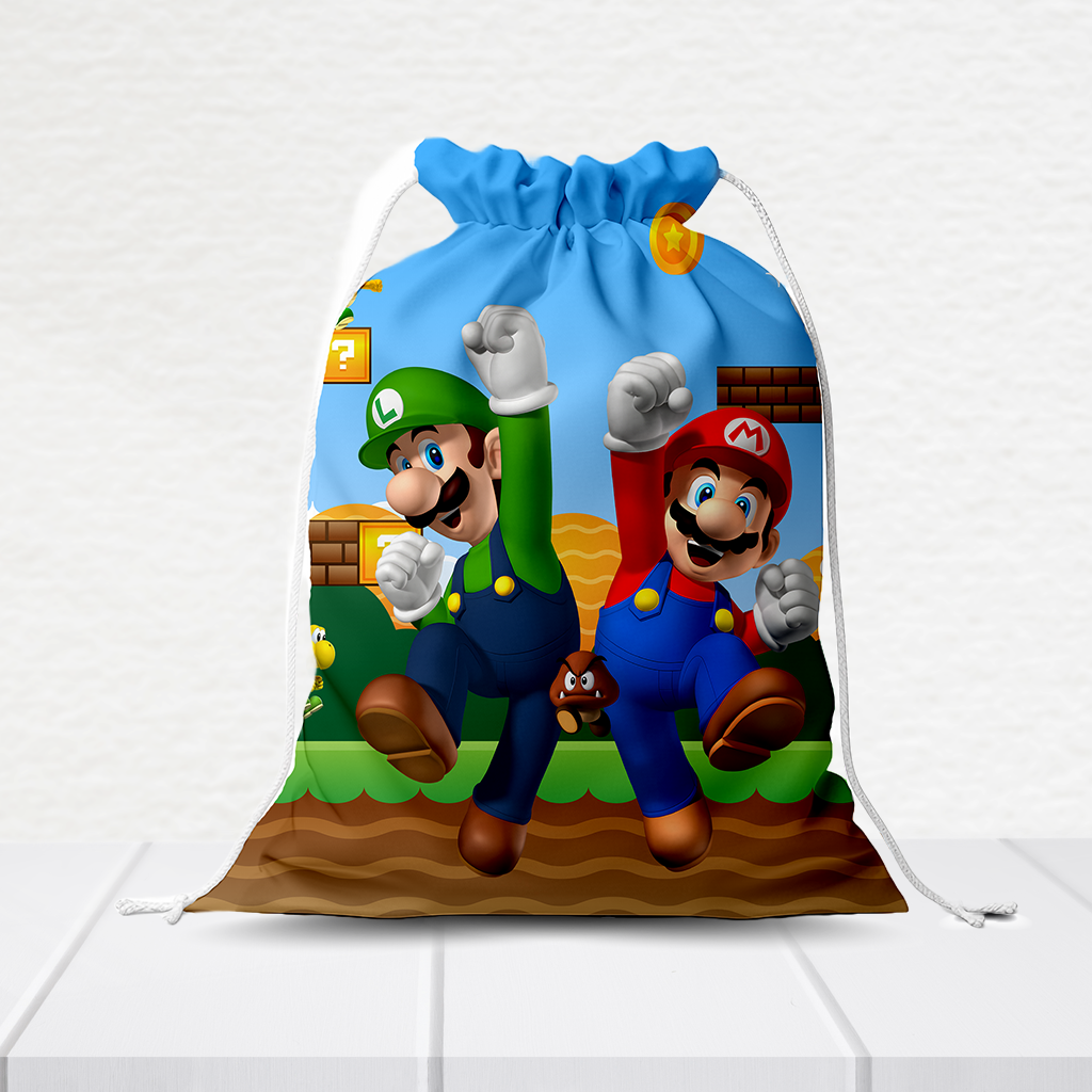 Sacolinha Personalizada Super Mario 20Cm X 15Cm