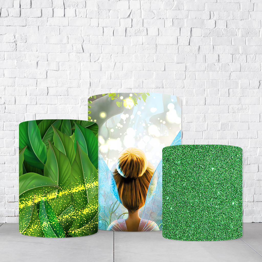 Trio de Cilindros Para Festas Tinker Bell Em Tecido Helanca C/Elástico
