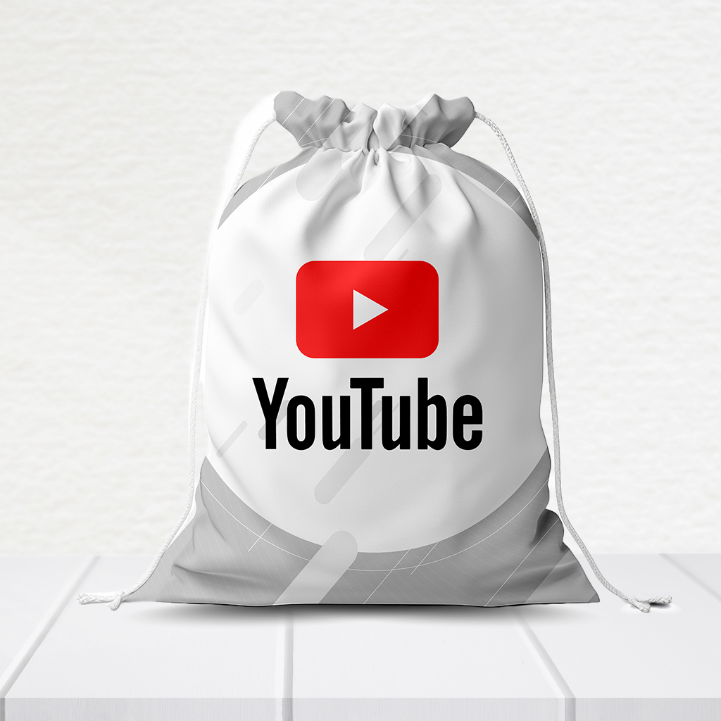 Sacolinha Personalizada Youtube 20Cm X 15Cm