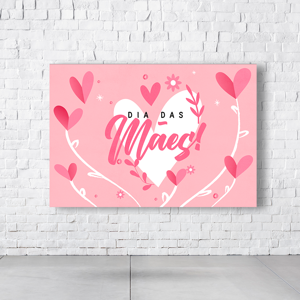 Painel Retangular Tema Dia Da Mães Em Tecido Oxford 100% Poliéster - Imagem 3