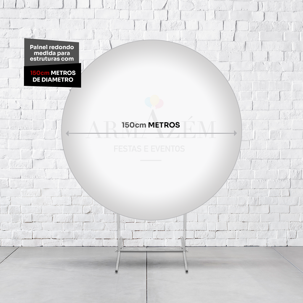 Painel De Festa Redondo Encanto Em Tecido Helanca C/Elástico 1,50x1,50 - Imagem 1