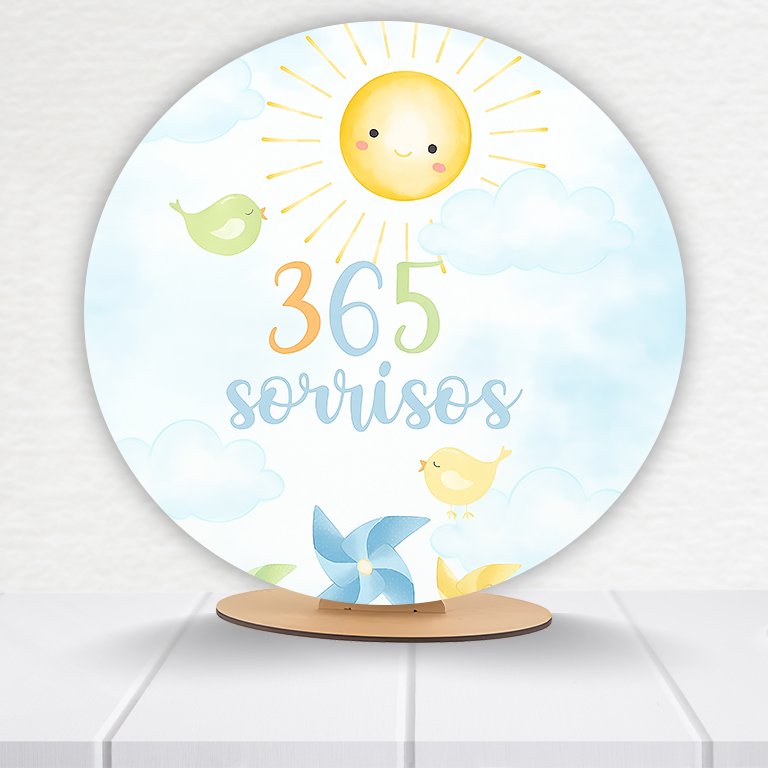 Painel Redondo 365 Sorrisos 50x50cm - Imagem 3