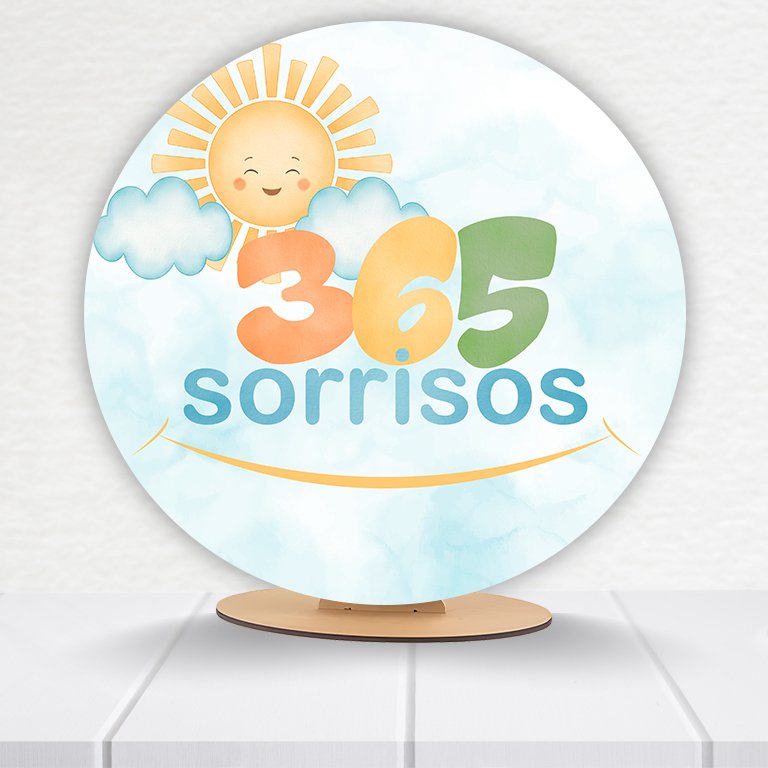 Painel Redondo 365 Sorrisos 50x50cm - Imagem 5