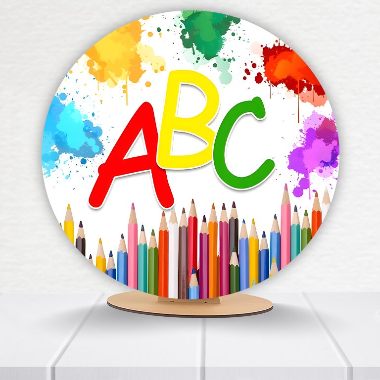 Painel Redondo ABC 50x50cm - Imagem 4
