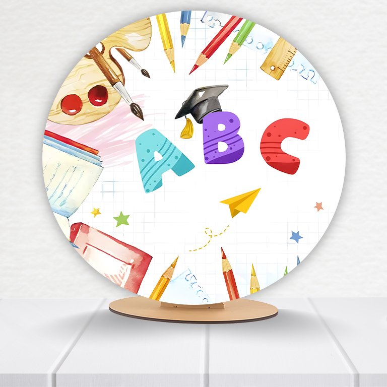 Painel Redondo ABC 50x50cm - Imagem 3