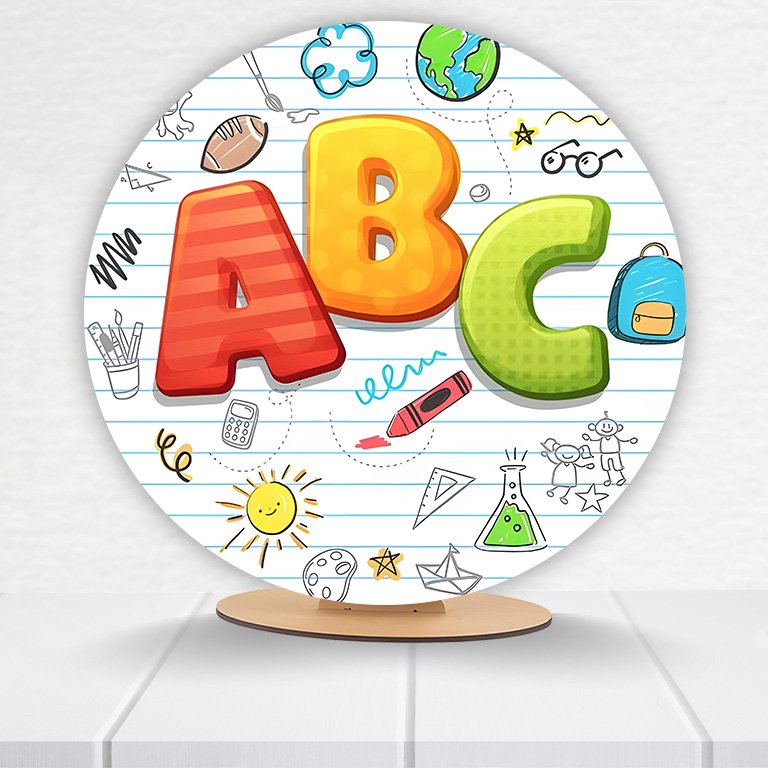Painel Redondo ABC 50x50cm - Imagem 13