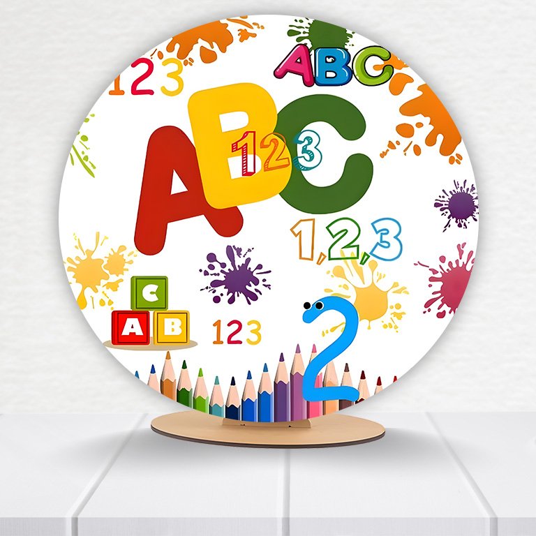 Painel Redondo ABC 50x50cm - Imagem 18