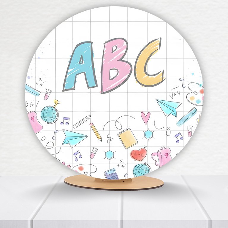 Painel Redondo ABC 50x50cm - Imagem 15