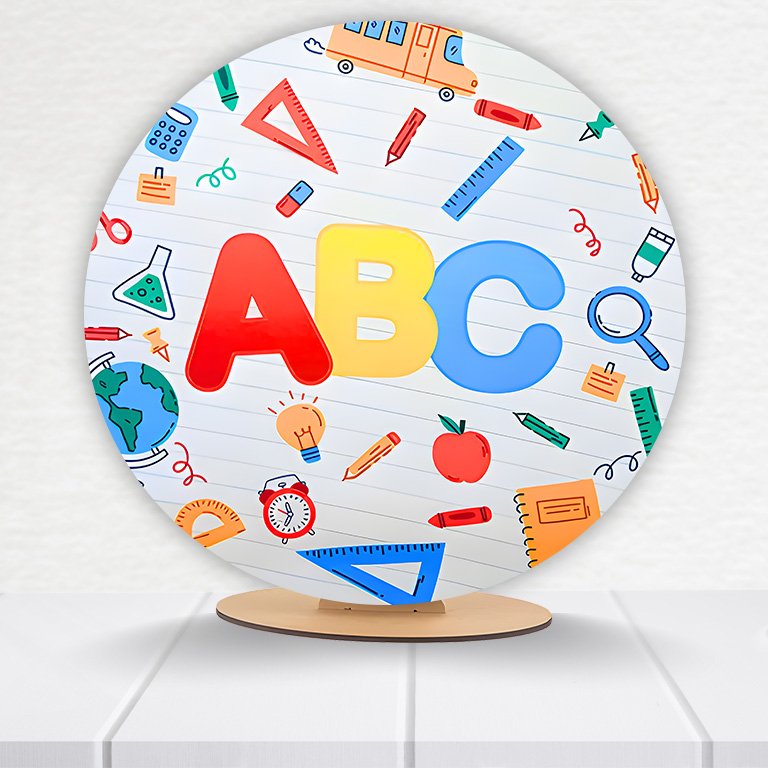 Painel Redondo ABC 50x50cm - Imagem 3