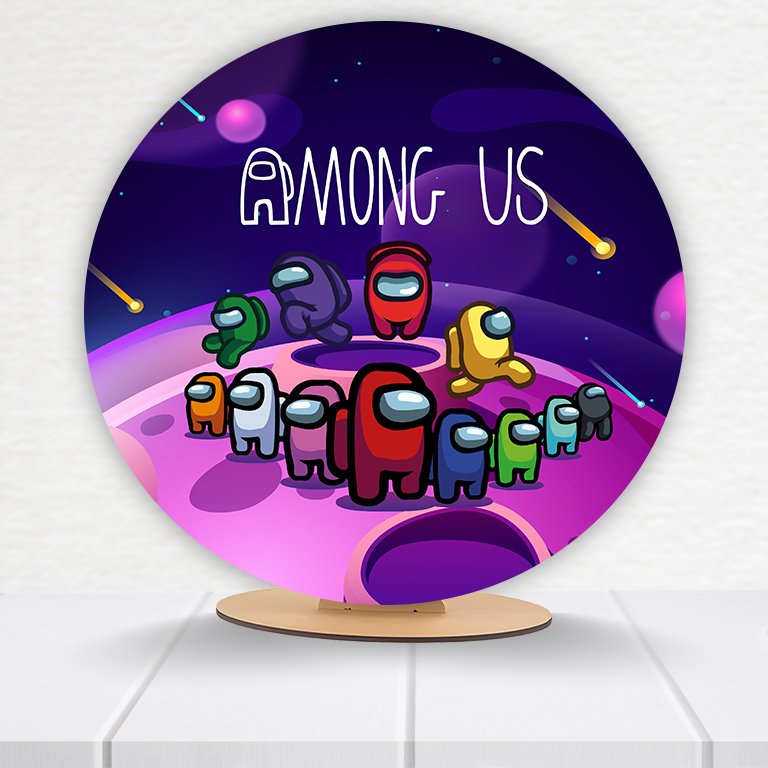 Painel Redondo Among Us 50x50cm - Imagem 2
