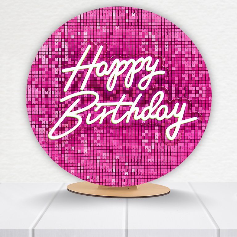 Painel Redondo Aniversário 50x50cm - Imagem 6