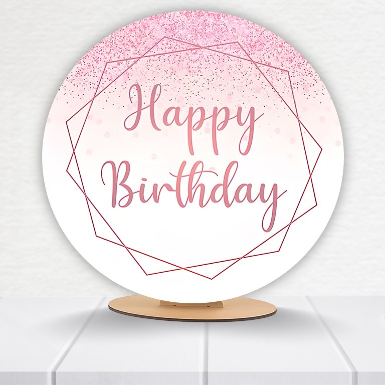 Painel Redondo Aniversário 50x50cm - Imagem 7
