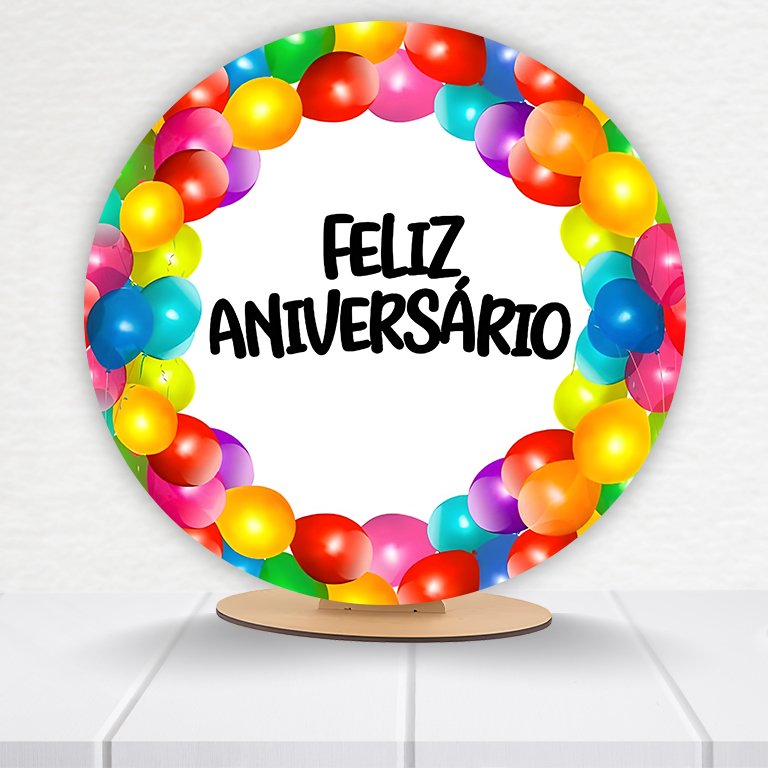 Painel Redondo Aniversário 50x50cm - Imagem 18