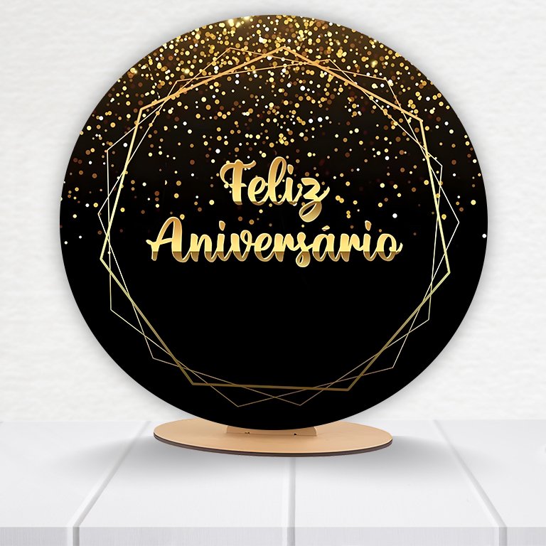 Painel Redondo Aniversário 50x50cm  PAINEL996 - Imagem 2