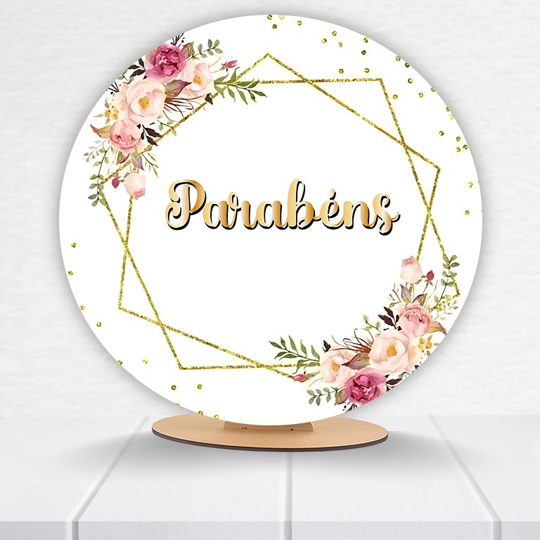Painel Redondo Aniversário 50x50cm - Imagem 2