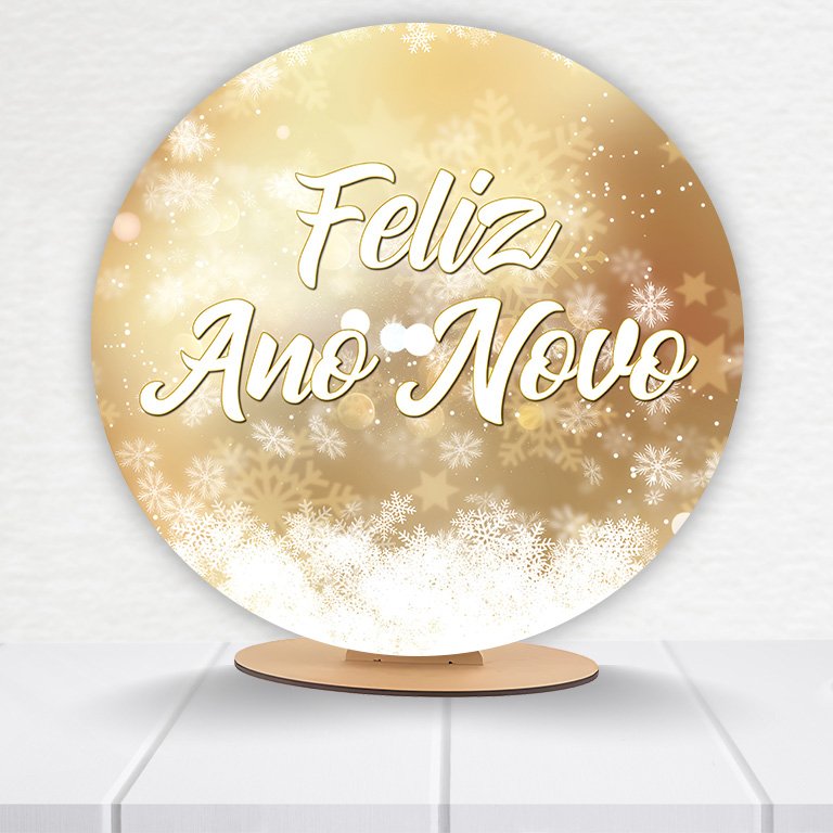Painel Redondo Ano Novo 50x50cm  PAINEL419 - Imagem 15