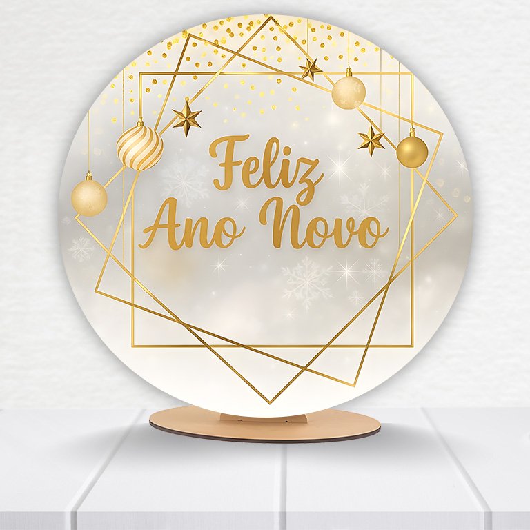 Painel Redondo Ano Novo 50x50cm - Imagem 8
