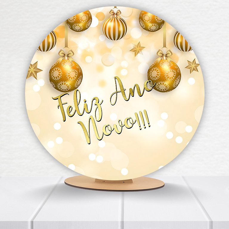 Painel Redondo Ano Novo 50x50cm - Imagem 3