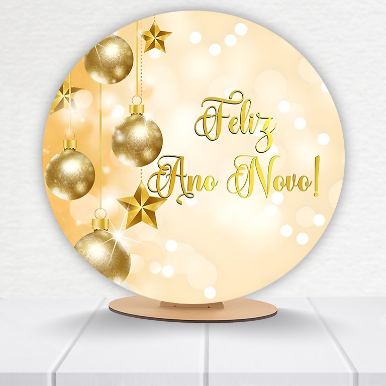 Painel Redondo Ano Novo 50x50cm - Imagem 2