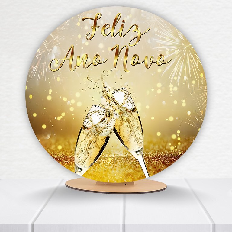 Painel Redondo Ano Novo 50x50cm - Imagem 6