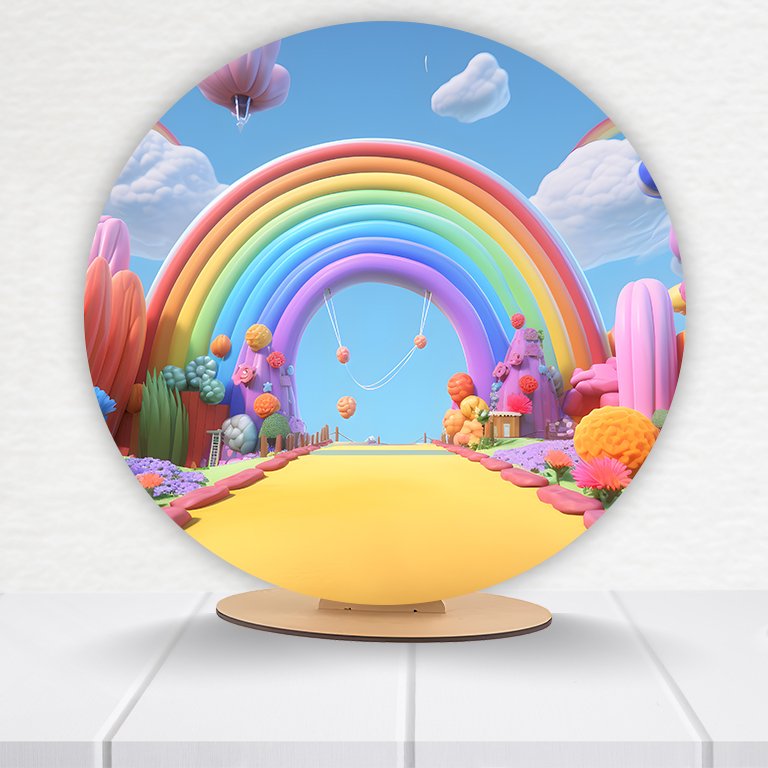 Painel Redondo Arco Íris 50x50cm - Imagem 10