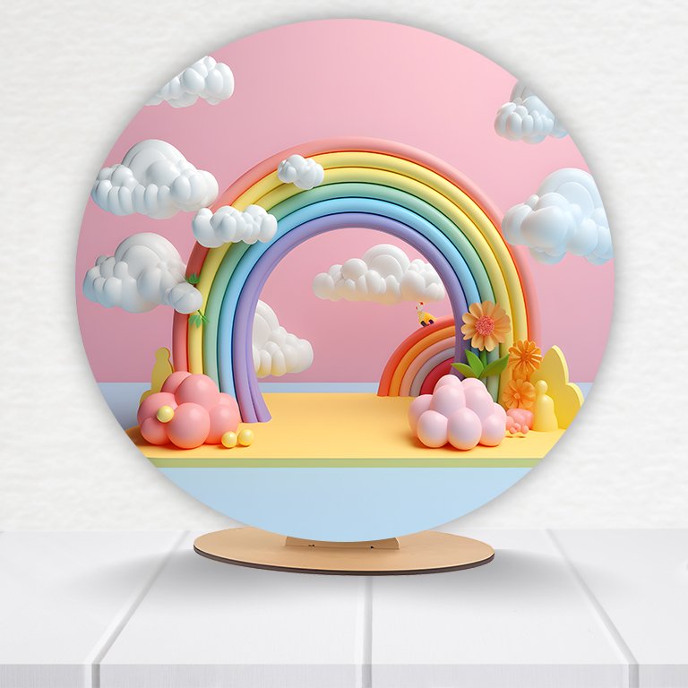 Painel Redondo Arco Íris 50x50cm - Imagem 7