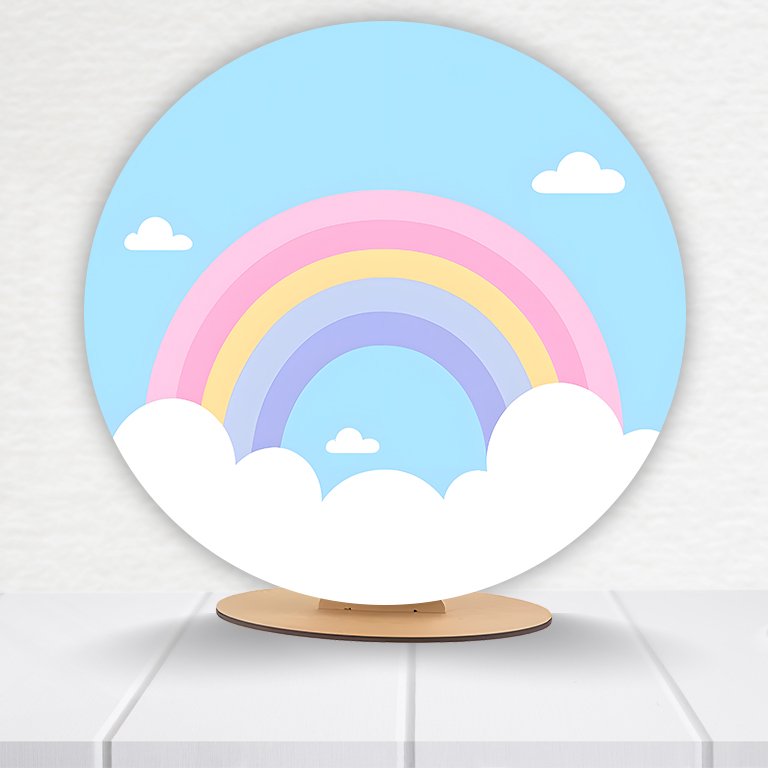 Painel Redondo Arco Íris 50x50cm - Imagem 12