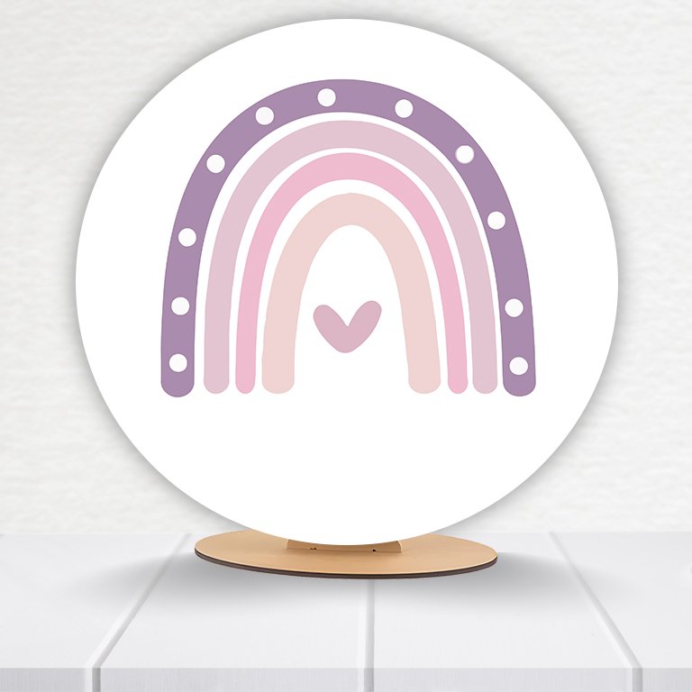 Painel Redondo Arco Íris 50x50cm - Imagem 3