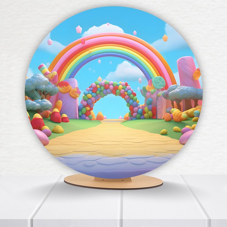 Painel Redondo Arco Íris 50x50cm - Imagem 8