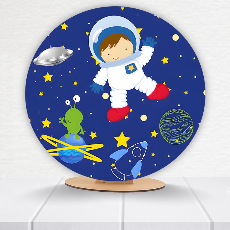 Painel Redondo Astronauta 50x50cm - Imagem 4