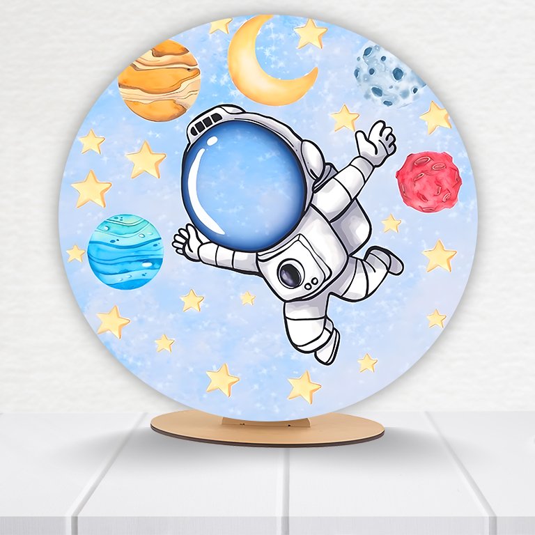 Painel Redondo Astronauta 50x50cm - Imagem 3