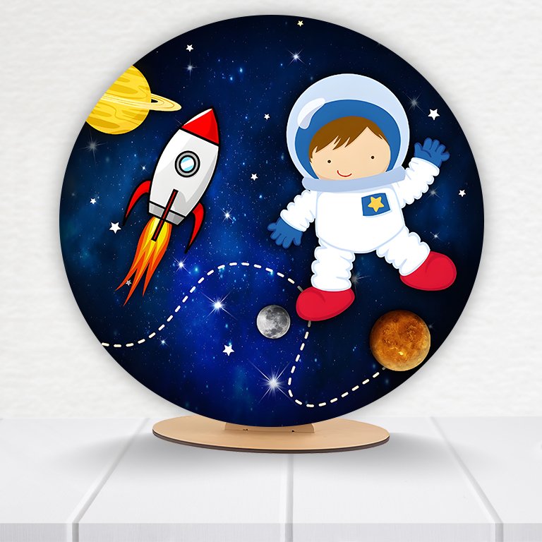 Painel Redondo Astronauta 50x50cm - Imagem 6