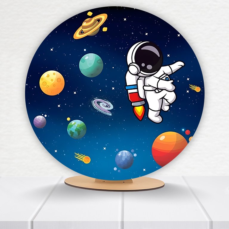 Painel Redondo Astronauta 50x50cm - Imagem 8