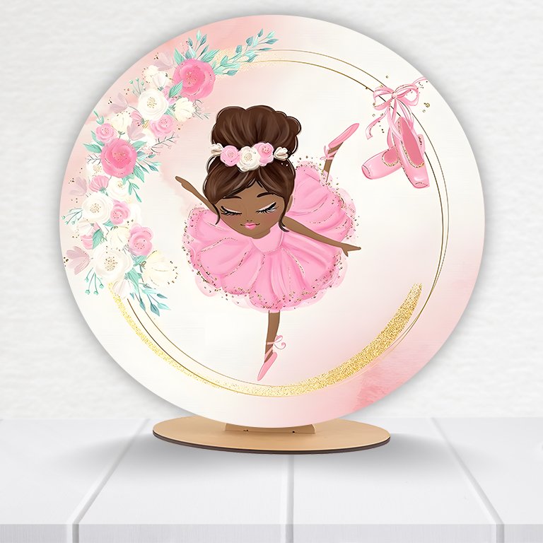Painel Redondo Bailarina 50x50cm - Imagem 5