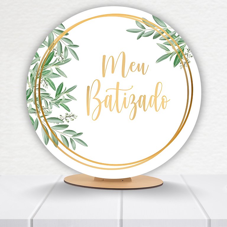 Painel Redondo Batizado 50x50cm - Imagem 4
