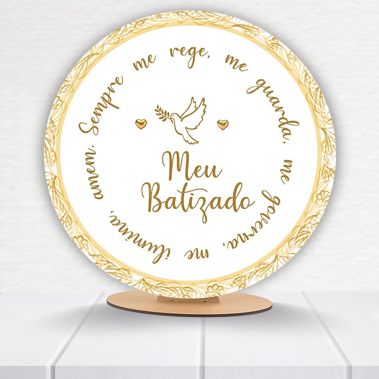 Painel Redondo Batizado 50x50cm - Imagem 5