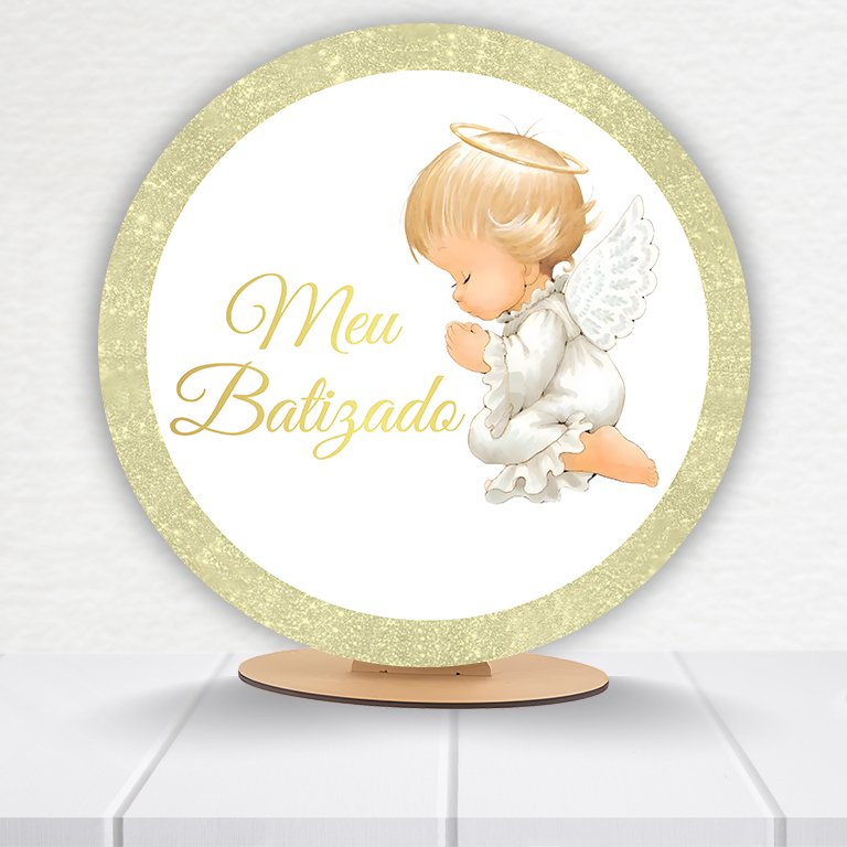 Painel Redondo Batizado 50x50cm - Imagem 3