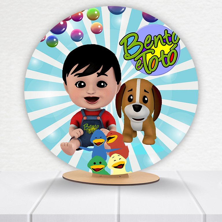 Painel Redondo Bento e Totó 50x50cm - Imagem 9