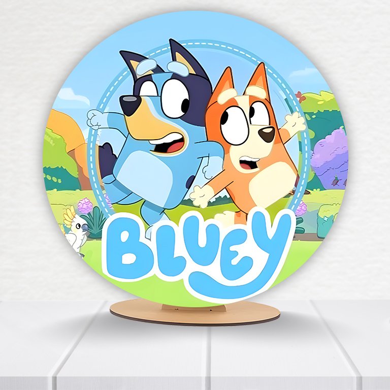 Painel Redondo Bluey 50x50cm - Imagem 7