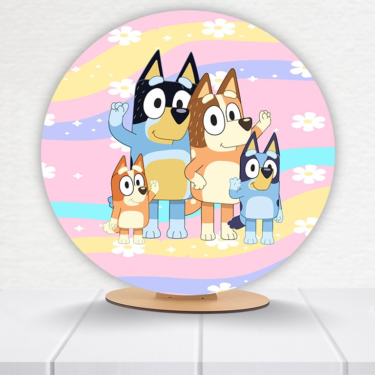 Painel Redondo Bluey 50x50cm