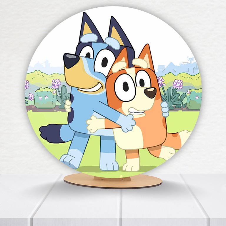 Painel Redondo Bluey 50x50cm - Imagem 8