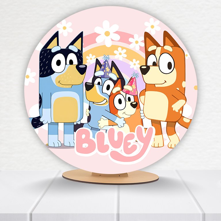 Painel Redondo Bluey 50x50cm - Imagem 4