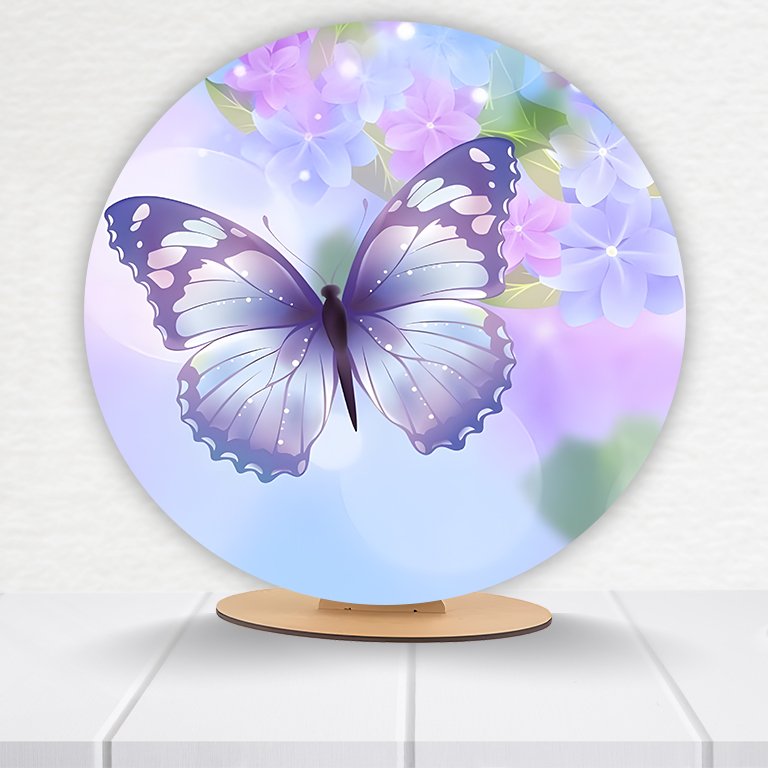 Painel Redondo Borboleta 50x50cm - Imagem 14