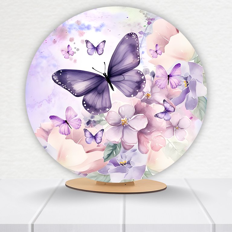 Painel Redondo Borboleta 50x50cm - Imagem 11